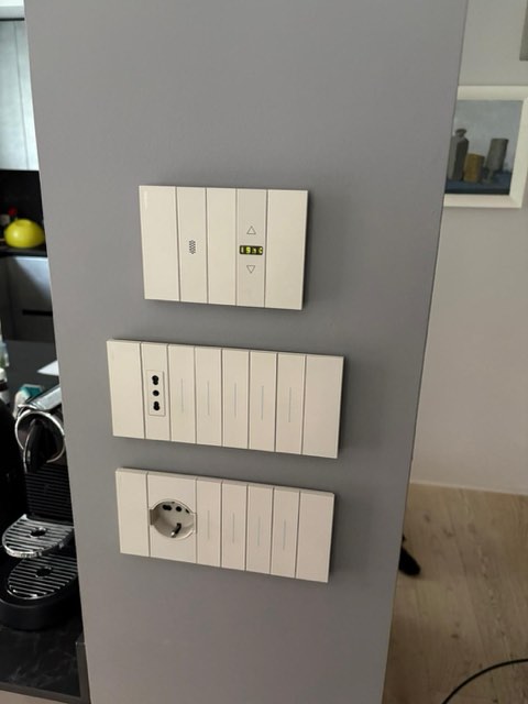 Comandi domotici e termostato ambiente integrati nelle placche